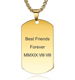 Personalized Dog Tag Necklace Custom Engraving Name Date for Men Women Boyfriend Girlfriend Stainless Steel Tungsten Pendant ...