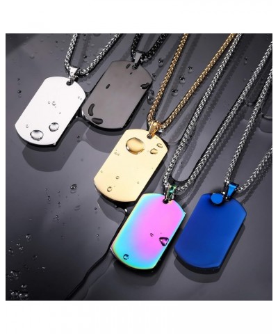 Personalized Dog Tag Necklace Custom Engraving Name Date for Men Women Boyfriend Girlfriend Stainless Steel Tungsten Pendant ...