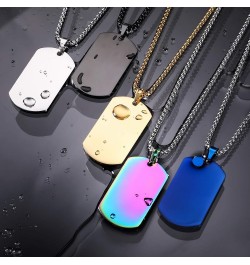 Personalized Dog Tag Necklace Custom Engraving Name Date for Men Women Boyfriend Girlfriend Stainless Steel Tungsten Pendant ...