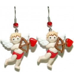 Adorable Cupid Heart Valentine's Day Dangle Earrings (H237) $9.30 Earrings