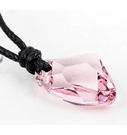 Fashion Men Women Faux Crystal Pendant Adjustable Rope Necklace Jewelry Gift,Girls Jewelry Necklace for Women Pink $2.96 Neck...