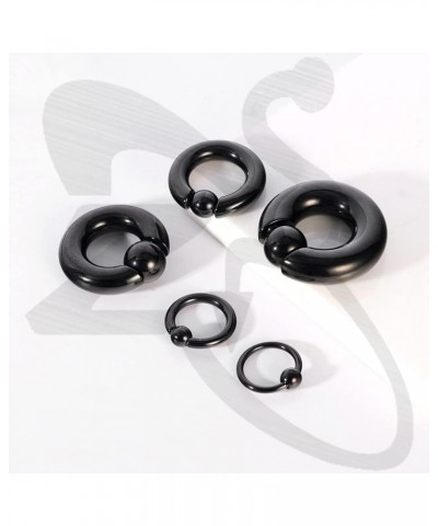 Captive Bead Rings Spring Action BCR Ball Rings, 00G 0G 2G 8G 12G 16G PA Ring, Surgical Steel Pierced Body Jewelry for Men Wo...