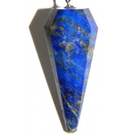 Lapis Faceted Chakra Pendulum with Satin Bag and Instruction Leaflet for Divination/Dowsing Tool $11.37 Necklaces