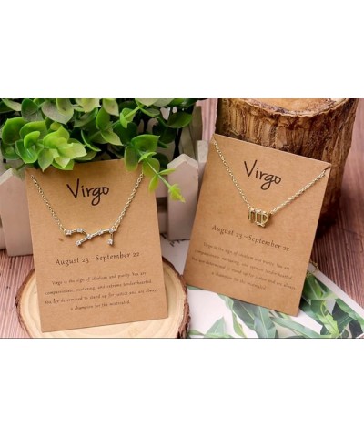 2Pcs Gold Zodiac Necklace Set 12 Constellation Moon Pendant Necklace Zodiac Jewelry Gifts Scorpio $7.64 Necklaces