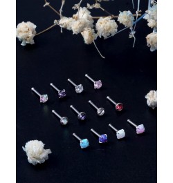 18G 20G 22G Opal Nose Rings Studs Surgical Steel Nose Nostril Piercing Jewelry for Women Men Girl Opal 1.5MM 2MM 12Pcs A:20G ...