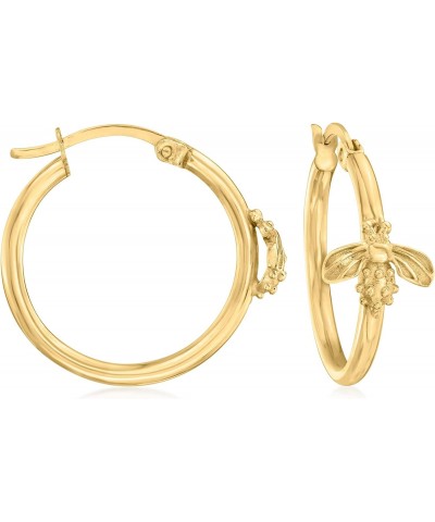 Canaria 10kt Yellow Gold Bumblebee Charm Hoop Earrings $58.88 Earrings