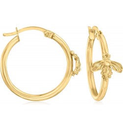 Canaria 10kt Yellow Gold Bumblebee Charm Hoop Earrings $58.88 Earrings