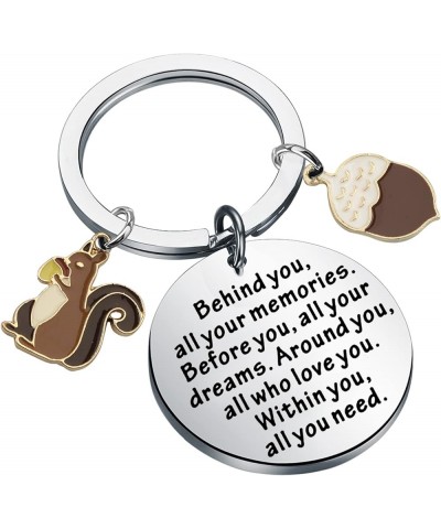 Squirrel Inspirational Gift Squirrel Lovers Keychain Behind You All Your Memories Gifts for BFF Best Friends Squirrel-ky $9.7...