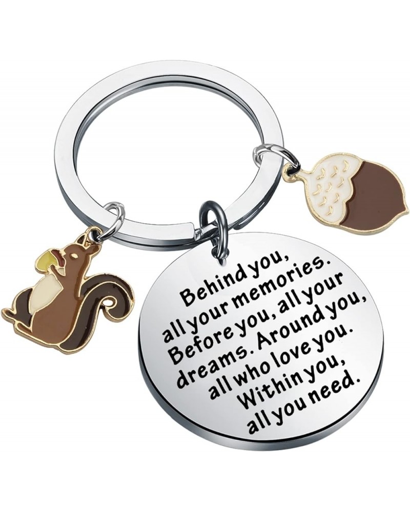 Squirrel Inspirational Gift Squirrel Lovers Keychain Behind You All Your Memories Gifts for BFF Best Friends Squirrel-ky $9.7...