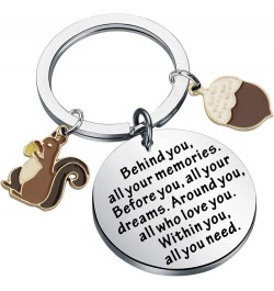 Squirrel Inspirational Gift Squirrel Lovers Keychain Behind You All Your Memories Gifts for BFF Best Friends Squirrel-ky $9.7...