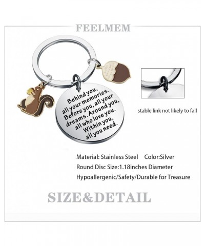 Squirrel Inspirational Gift Squirrel Lovers Keychain Behind You All Your Memories Gifts for BFF Best Friends Squirrel-ky $9.7...