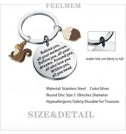 Squirrel Inspirational Gift Squirrel Lovers Keychain Behind You All Your Memories Gifts for BFF Best Friends Squirrel-ky $9.7...