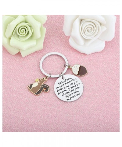 Squirrel Inspirational Gift Squirrel Lovers Keychain Behind You All Your Memories Gifts for BFF Best Friends Squirrel-ky $9.7...