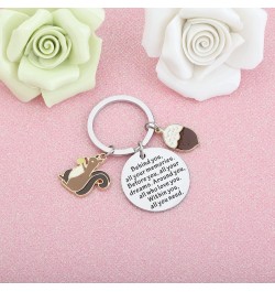 Squirrel Inspirational Gift Squirrel Lovers Keychain Behind You All Your Memories Gifts for BFF Best Friends Squirrel-ky $9.7...