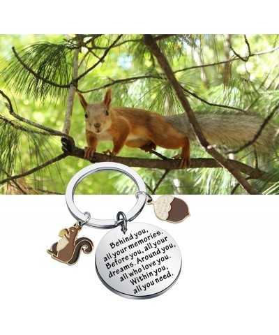 Squirrel Inspirational Gift Squirrel Lovers Keychain Behind You All Your Memories Gifts for BFF Best Friends Squirrel-ky $9.7...