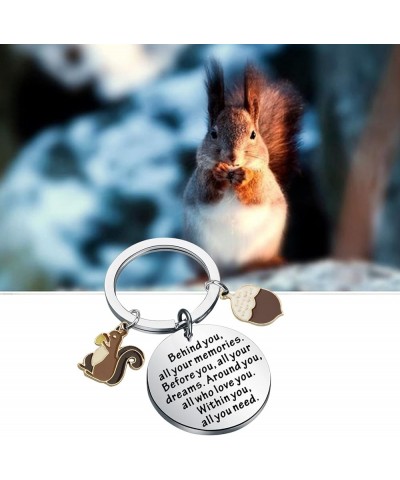 Squirrel Inspirational Gift Squirrel Lovers Keychain Behind You All Your Memories Gifts for BFF Best Friends Squirrel-ky $9.7...