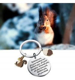 Squirrel Inspirational Gift Squirrel Lovers Keychain Behind You All Your Memories Gifts for BFF Best Friends Squirrel-ky $9.7...