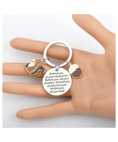 Squirrel Inspirational Gift Squirrel Lovers Keychain Behind You All Your Memories Gifts for BFF Best Friends Squirrel-ky $9.7...