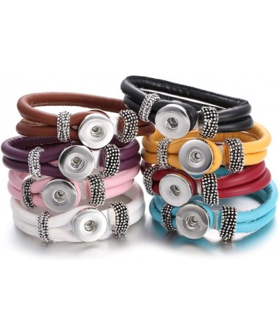 Braided Snap Charms Button Bracelet Colorful Mixed Snap Jewelry for Women 2 $11.20 Bracelets