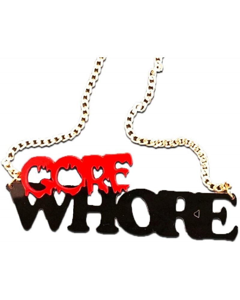 Bitchy Letter Laser Cut Acrylic Necklace Collection Core Whore $11.60 Necklaces