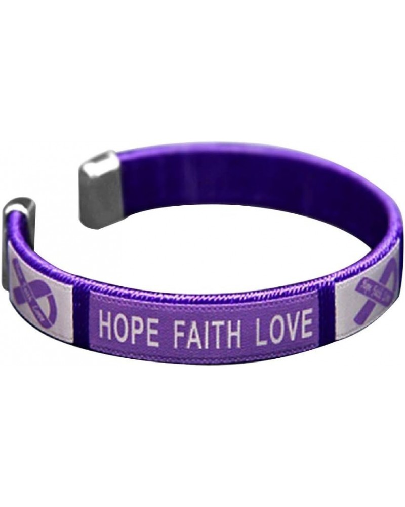 Purple Ribbon Awareness Bracelets – Purple Ribbon Bracelets for Alzheimer's, Epilepsy, Pancreatic Cancer, Domestic Violence, ...