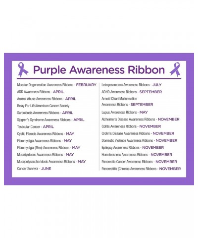 Purple Ribbon Awareness Bracelets – Purple Ribbon Bracelets for Alzheimer's, Epilepsy, Pancreatic Cancer, Domestic Violence, ...