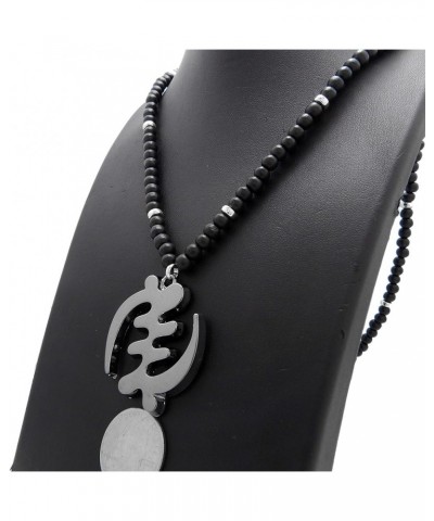 God of the Akan Gye Nyame Pendant 6 mm 30 inches Wooden Bead Necklace Hematite / Black Silver Wood $13.43 Necklaces