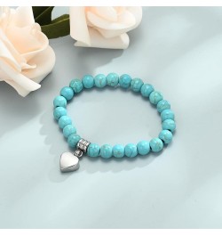 Cremation Jewelry Heart Urn Bracelet for Ashes for Women Men Adjustable Memorial Keepsake Tiger Eyes Bead Bracelet Blue $10.0...