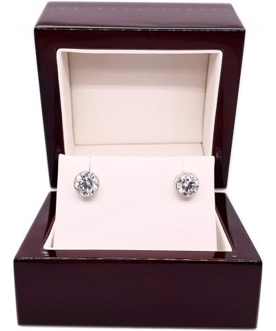 14k Gold Round Moissanite Stud Earrings (1 to 7ct TGW, G-H) Bezel-set, Push-Back Rose Gold 1.5 carats $223.48 Earrings