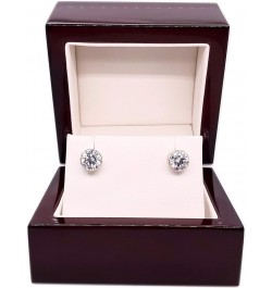 14k Gold Round Moissanite Stud Earrings (1 to 7ct TGW, G-H) Bezel-set, Push-Back Rose Gold 1.5 carats $223.48 Earrings