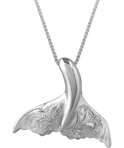 Sterling Silver Engraved Whale Tail Pendant Necklace, 16+2" Extender 1. Sterling Silver $19.50 Necklaces