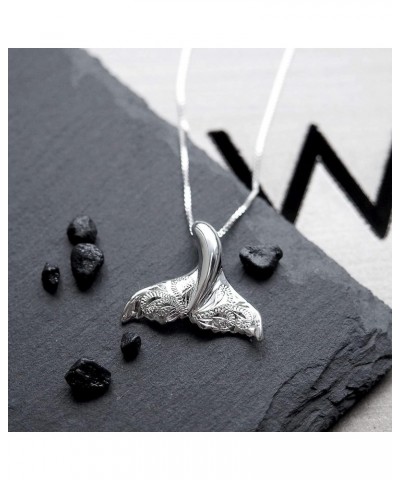 Sterling Silver Engraved Whale Tail Pendant Necklace, 16+2" Extender 1. Sterling Silver $19.50 Necklaces