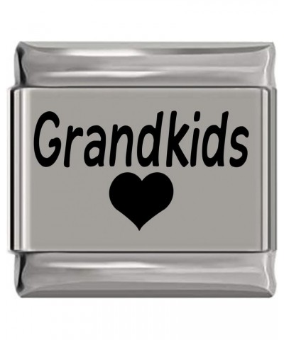 Grandkids Laser Engraved Italian Charm (9mm Standard Size) $8.93 Bracelets