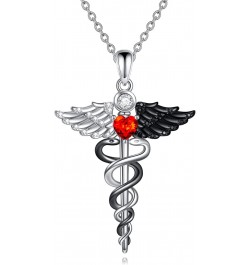 Nurse Necklaces for Women Caduceus Gifts RN Necklaces for Nurses Angel Wings Nursing Themed Pendant Jewelry Gift $13.51 Neckl...