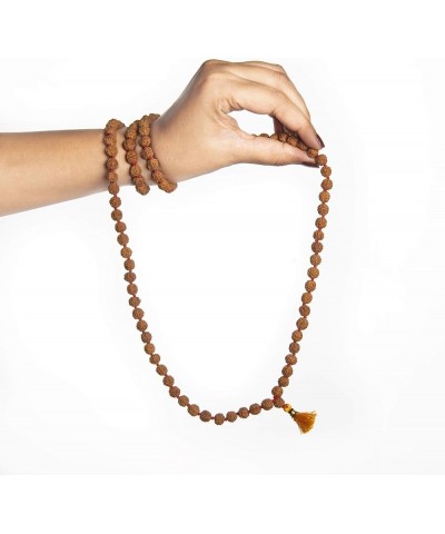 Authentic Rudraksh Mala-5face- Genuine Himalayan Rudraksha Seeds Religious Ornament Rosary Japa Mala Necklace Prayer Mala Hea...