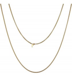 3.0mm Women Men Silver Stainless Steel Rolo Cable Wheat Chain Link Necklace 16-30 Inch Gold 16.0 Inches $6.23 Necklaces