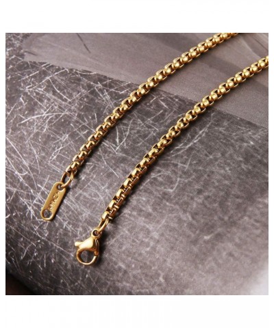 3.0mm Women Men Silver Stainless Steel Rolo Cable Wheat Chain Link Necklace 16-30 Inch Gold 16.0 Inches $6.23 Necklaces