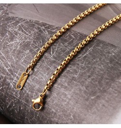 3.0mm Women Men Silver Stainless Steel Rolo Cable Wheat Chain Link Necklace 16-30 Inch Gold 16.0 Inches $6.23 Necklaces