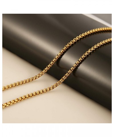 3.0mm Women Men Silver Stainless Steel Rolo Cable Wheat Chain Link Necklace 16-30 Inch Gold 16.0 Inches $6.23 Necklaces