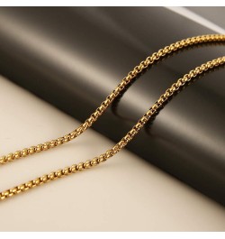 3.0mm Women Men Silver Stainless Steel Rolo Cable Wheat Chain Link Necklace 16-30 Inch Gold 16.0 Inches $6.23 Necklaces