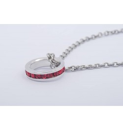 Birthstone Pendant Charm for Necklace - Full Eternity, Stackable, Crystal Birthstone July (Ruby), charm $8.24 Necklaces