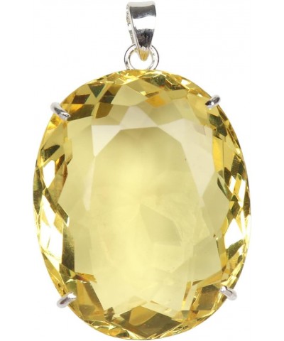 120.00 Ct. Yellow Citrine Gemstone Pendant Without Chain, Sterling Silver Pear Shape Yellow Citrine Pendant Without Chain $27...