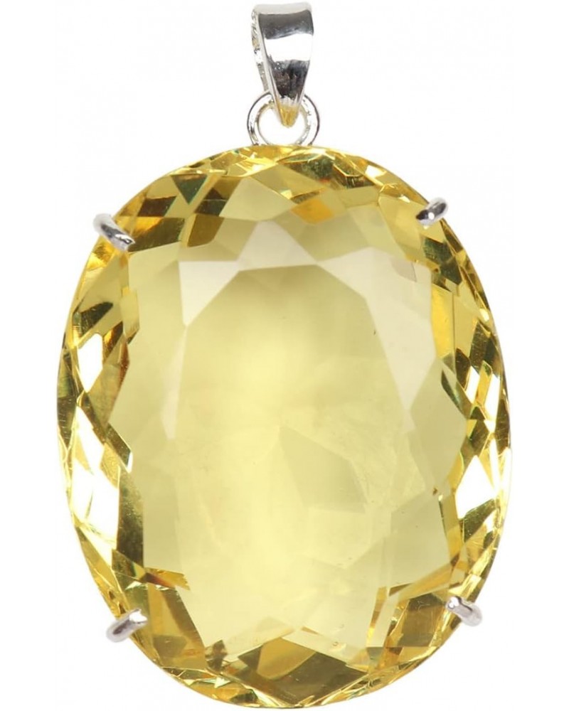 120.00 Ct. Yellow Citrine Gemstone Pendant Without Chain, Sterling Silver Pear Shape Yellow Citrine Pendant Without Chain $27...