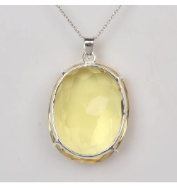 120.00 Ct. Yellow Citrine Gemstone Pendant Without Chain, Sterling Silver Pear Shape Yellow Citrine Pendant Without Chain $27...