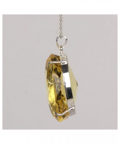 120.00 Ct. Yellow Citrine Gemstone Pendant Without Chain, Sterling Silver Pear Shape Yellow Citrine Pendant Without Chain $27...