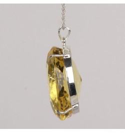 120.00 Ct. Yellow Citrine Gemstone Pendant Without Chain, Sterling Silver Pear Shape Yellow Citrine Pendant Without Chain $27...