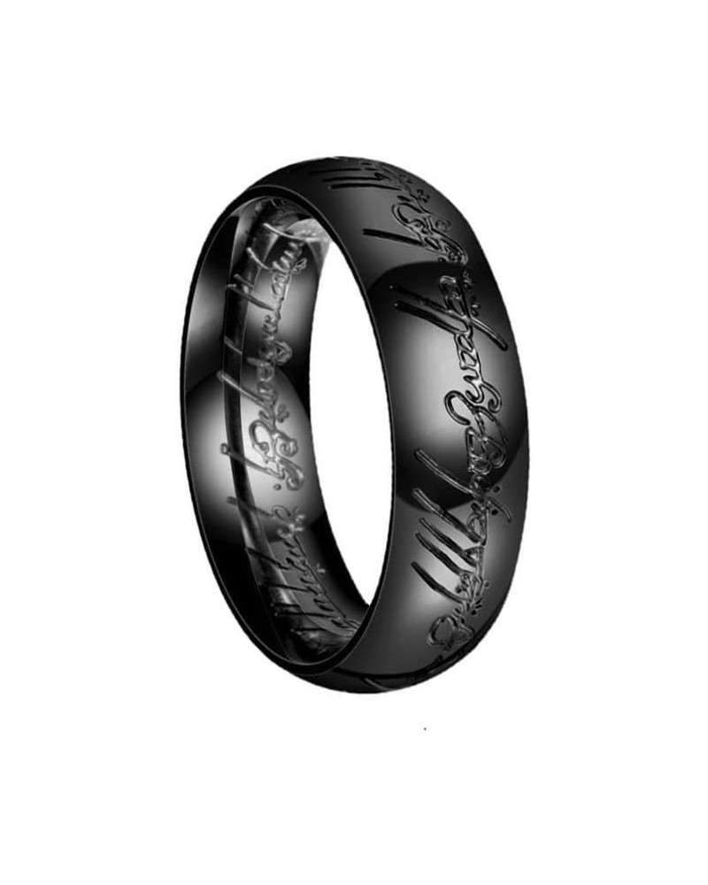 7mm The Magic One Ring Titanium Luminous/Gold/Black/Antique Silver Comfort Fit Black $8.72 Rings