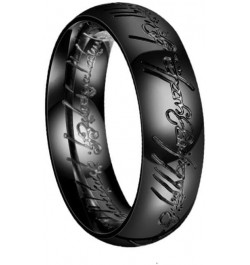 7mm The Magic One Ring Titanium Luminous/Gold/Black/Antique Silver Comfort Fit Black $8.72 Rings