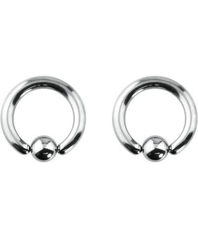 12G-OG Surgical Steel Piercing Hoops Large Gauge Size Captive Bead Body Piercing Rings 2pcs (Select Gauge/Diameter) 8g 12mm, ...