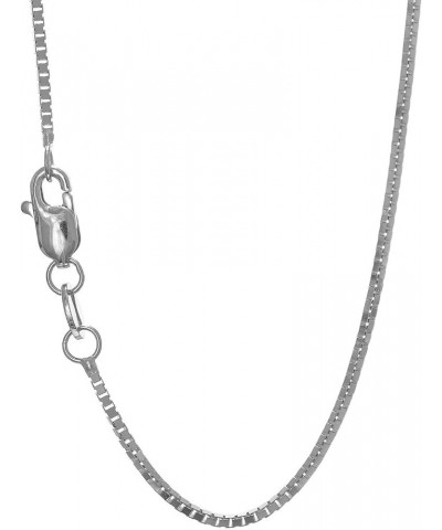 10k Solid Gold Yellow White & Rose 0.45mm Box Chain Necklace, Lobster Claw 18'' White Gold $45.81 Necklaces